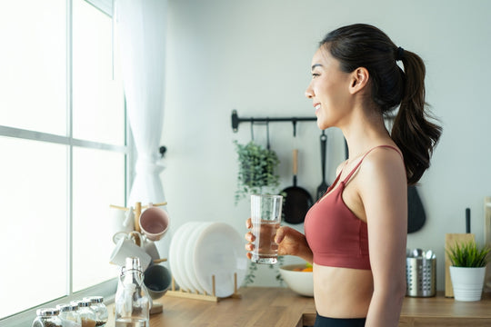 Woman in organized clean house