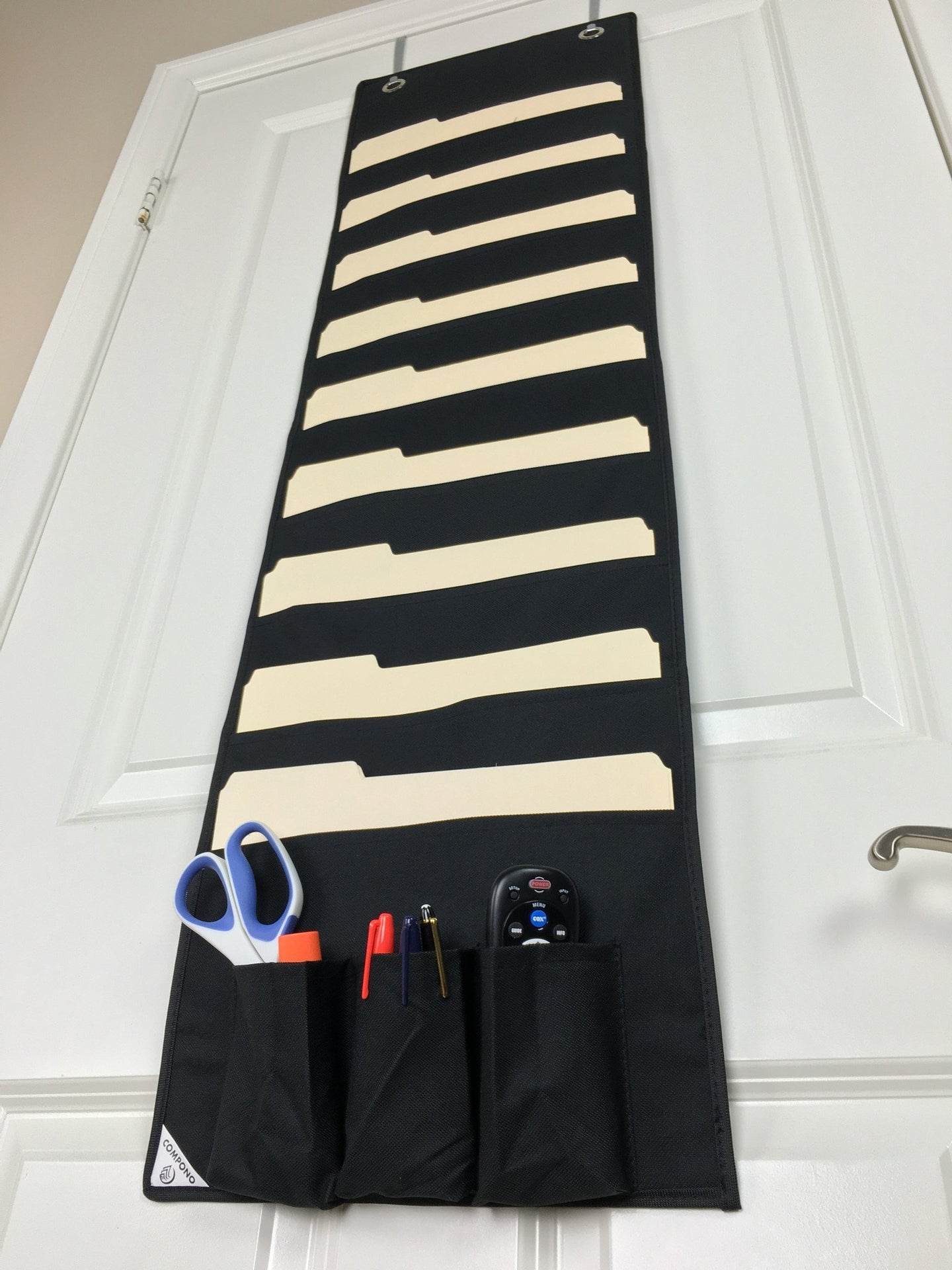 COMPONO C-10 Black File Folder Hanging on a Door