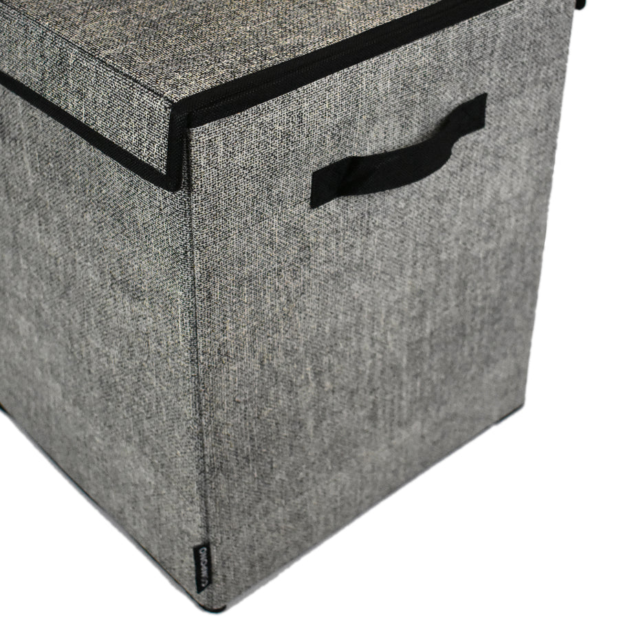 Handle on Gray Toy Chest and Storage Box