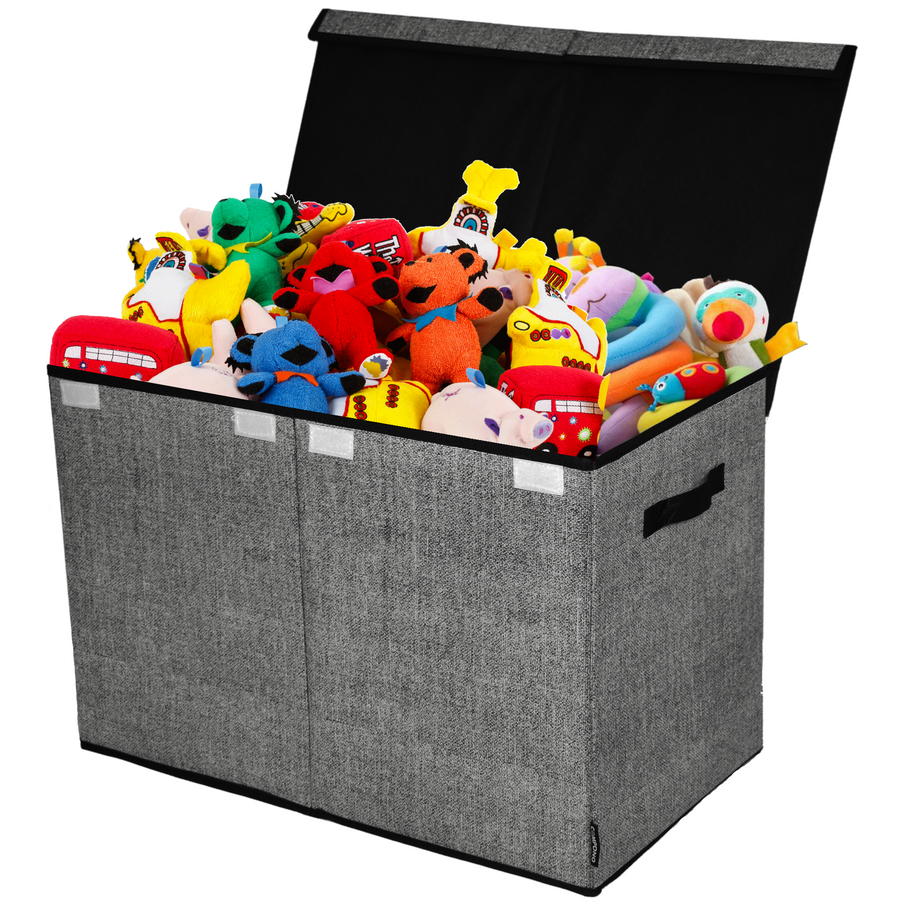 Toy Chest and Storage Box full of toys Gray